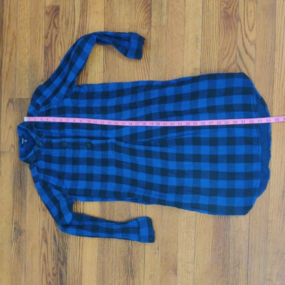 Madewell Jane Plaid Flannel Shirt Dress XS - Picture 10 of 11
